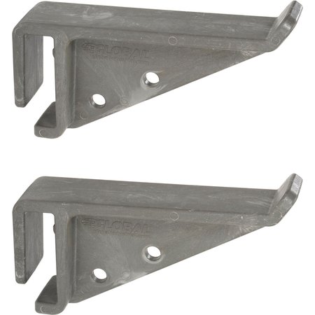 GLOBAL INDUSTRIAL Accessory Ladder Hook, For Industrial Service Cart, Structural Foam, 2PK 800303